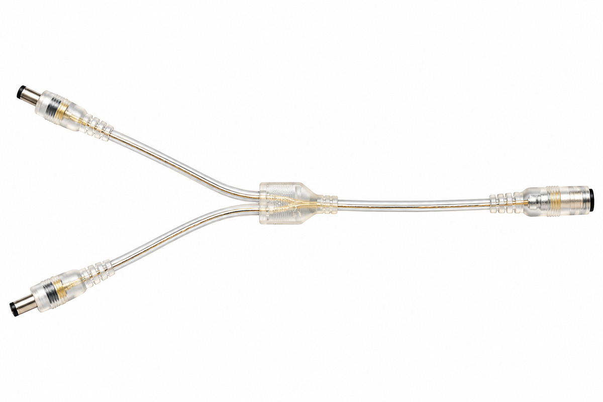 Cable Divisor DC 1 a 2 para Neón LED – Splitter de Alimentación