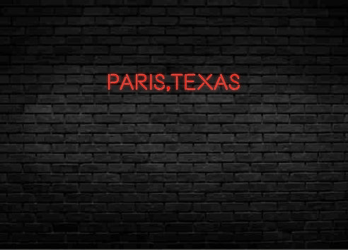 Tu neón personalizado Paris,Texas