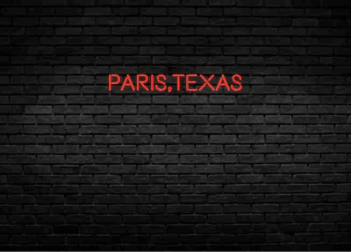 Tu neón personalizado Paris,Texas